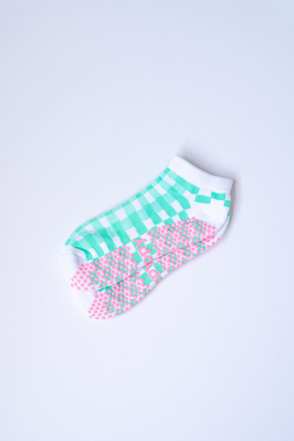 Gingham Ankle Grippy Socks
