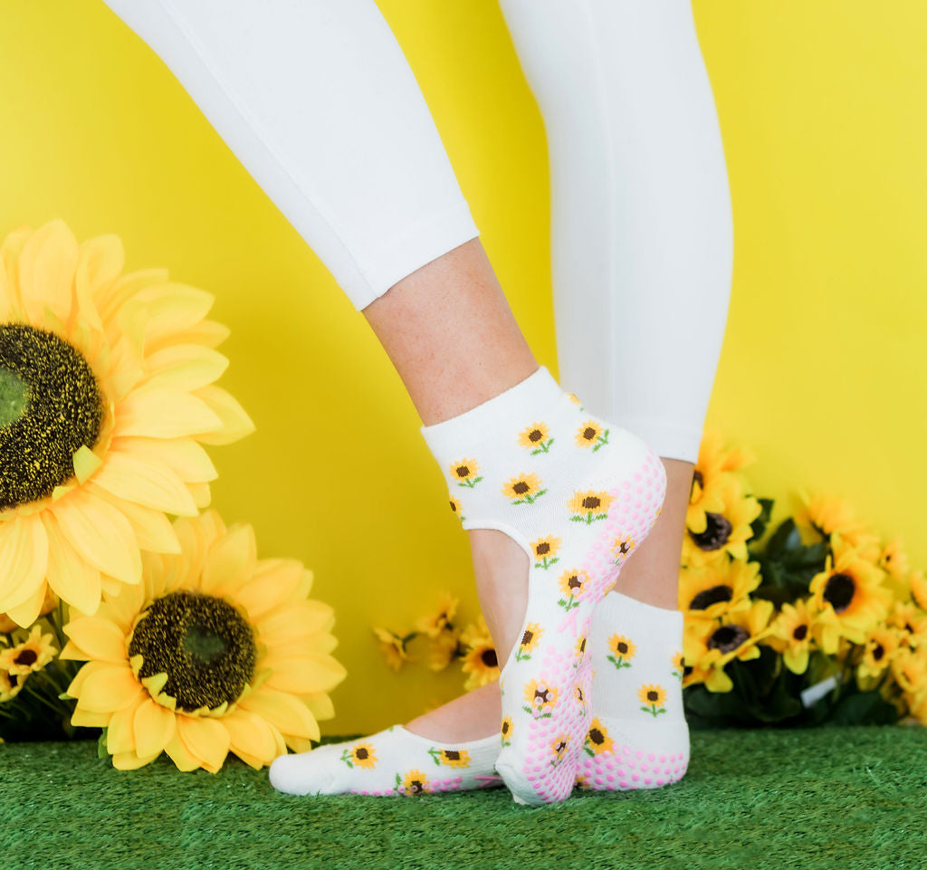 Sunflower Mary-Jane Grippy Sock