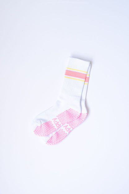 Sports Stripe Crew Grippy Sock
