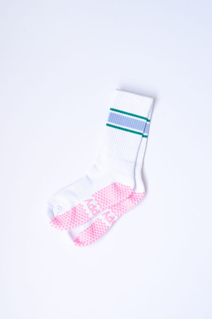 Sports Stripe Crew Grippy Sock