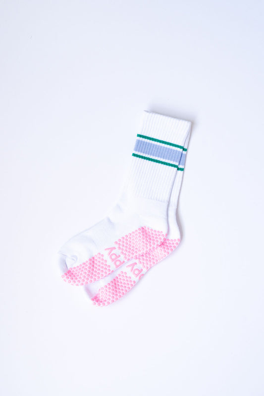 Sports Stripe Crew Grippy Sock