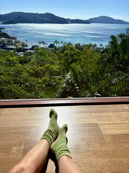 Matcha Scrunch Socks