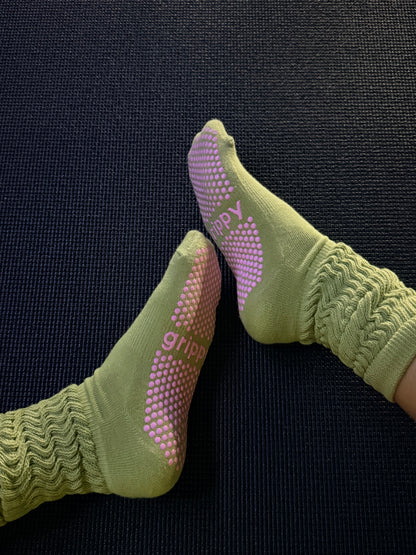 Matcha Scrunch Socks