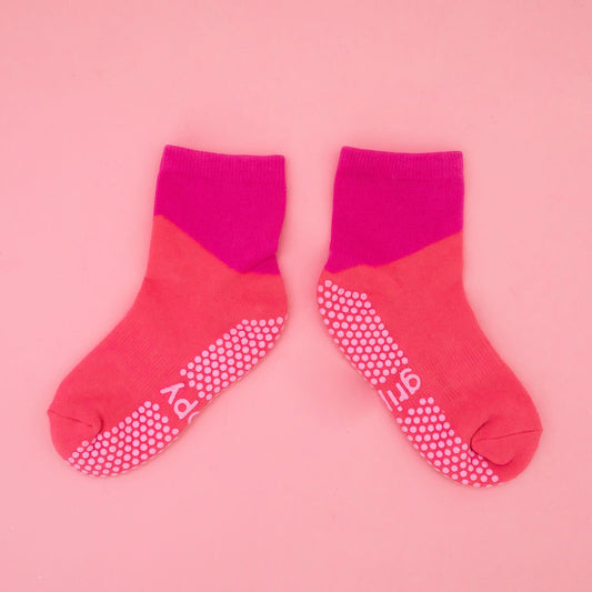 Colour Block Grippy Socks