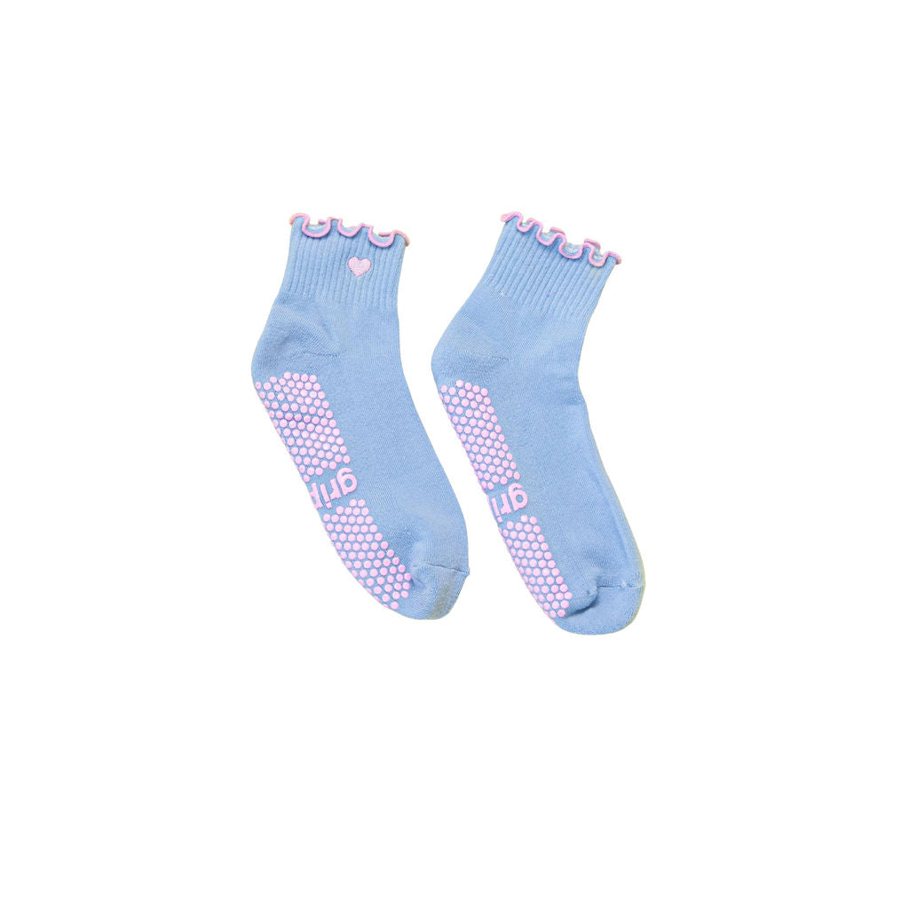 Pastel Ankle Frill Grippy Socks