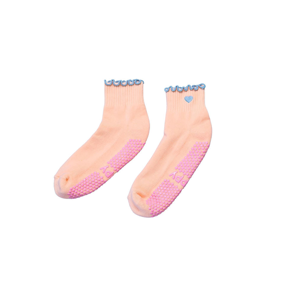Pastel Ankle Frill Grippy Socks